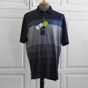 New Large Callaway Golf Shirt Black, Blue & Grey in color